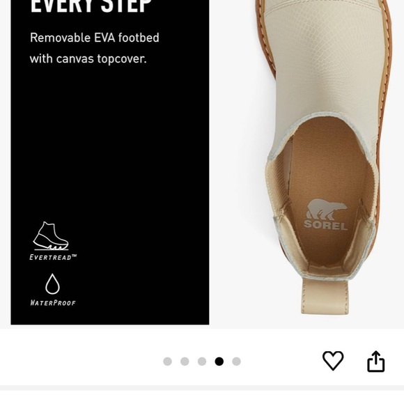 Sorel Joan Now Chelsea boot pull on size 9 cream snakeskin - Picture 14 of 16